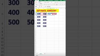 How to Freeze Cells in Excel Formulas  Advanced Excel Tricks Shorts [upl. by Afira]