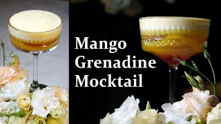 mango grenadine mocktail  how to make mocktail with white egg  stylish mocktail [upl. by Garald]