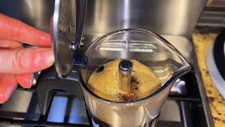 GEESTA Glass Stovetop Espresso Moka Pot  Demo and Review [upl. by Nosa424]