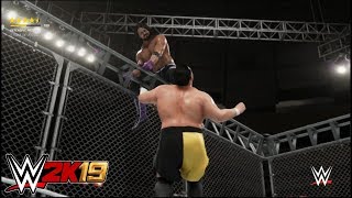 WWE 2K19  AJ Styles vs Samoa Joe Cage Match  Starrcade 2018 [upl. by Eisenstark]