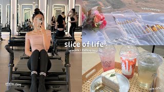 slice of life 🍰 korean skincare pilates photobooth beach picnic cute cafe big makeup haul etc [upl. by Haroppizt]