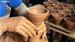 The Making of Tenmoku Tea Cups 02 [upl. by Arabele]