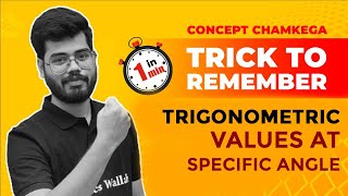 ConceptChamkega  Trick to Remember Trigonometric Values at Specific Angle  Physics Wallah Shorts [upl. by Merriman]