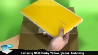 Samsung N150 Corby Yellow unboxing  Samsung N150 Corby giallo [upl. by Aili]