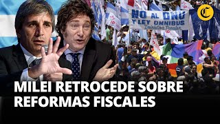 JAVIER MILEI retira reformas fiscales tras rechazo de oposición en el CONGRESO  El Comercio [upl. by Phelps]