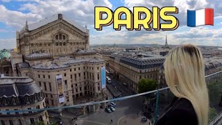 Beautiful View of Paris From The Rooftop Of Terrasse Galeries Lafayette 🇫🇷 Eiffel Opera Garnier [upl. by Stauder]