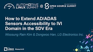 How to Extend ADADAS Sensors Accessibility to IVI Domain in the  Woosung Rain Kim amp Dongwoo Han [upl. by Ramey]