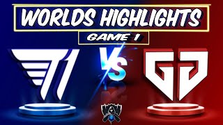 T1 vs GEN Highlights Game 1  Worlds 2024 Semifinals  SKT T1 vs GENG [upl. by Ziagos]