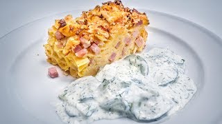 SCHINKENFLECKERL MIT RAHMGURKENSALAT [upl. by Leavitt]