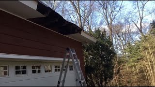 How to Repair damaged Roofsoffit amp Fascia board [upl. by Tirrag]