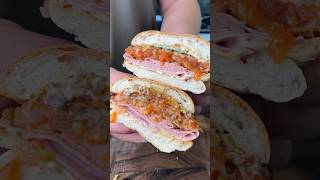 The best fried tomato amp mortadella sandwich asmr cooking recipe [upl. by Leacim]