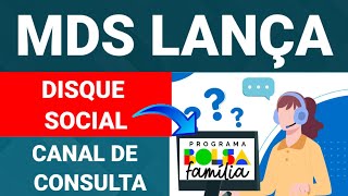 MDS lança serviço telefônico da Ouvidoria para consultas do Bolsa Família e aproximar o cidadão [upl. by Nonac771]