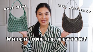 Goyard Boheme vs Celine Heloise Hobo Bag Comparison amp What Fits [upl. by Esertap829]