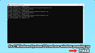 FIXED CWindowsSystem32cmdexe window popping up  2024 [upl. by Akcemat956]