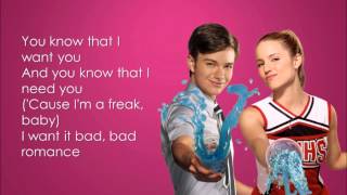 Glee  Bad Romance Lyrics [upl. by Merrili]