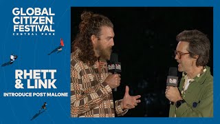 Rhett amp Link Introduce Headliner Post Malone  Global Citizen Festival NYC 2024 [upl. by Ahsieket]