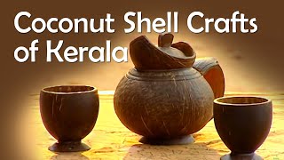 Coconut Shell Crafts  Kerala Handicrafts  Ecofriendly Crafts  Kerala Tourism [upl. by Thgiled]