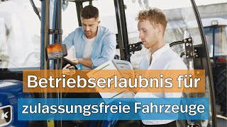 Betriebserlaubnis für zulassungsfreie Fahrzeuge  Schnell erklärt I Kennzeichenboxde [upl. by Nuahsel182]