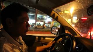 Trajet de nuit dans Manille Philippines  Overnight journey by car in Manila  Philippines [upl. by Casanova589]