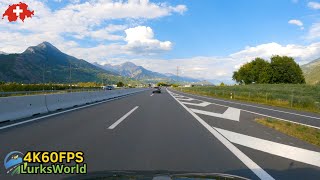 Driving in Switzerland  Aigle To Sierre A9  4K60 Swiss Alps Road Trip [upl. by Gnoy]