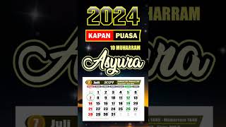 Puasa Asyura 2024 jatuh pada tanggal  Puasa muharam dilakukan pada tanggal shorts [upl. by Zampardi375]