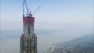 Wuhan Greenland Center construction [upl. by Ahsehyt]