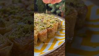 Fıstıklı sarma baklava🥳 tarifi yoruma ekledim baklava ramazan tatlıtarifleri [upl. by Debor]