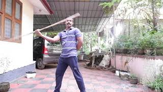 Stick Rotation Part 2 How To Turn With Rotating Stick In Malayalam [upl. by Addiego]