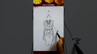 Lord Vishnu Drawing Tutorial shorts drawing [upl. by Cristi723]