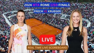 Magdalena Frech Vs Ashlyn Krueger LIVE Score UPDATE Today Womens Tennis 2024 WTA Rome 164Finals [upl. by Gottuard]