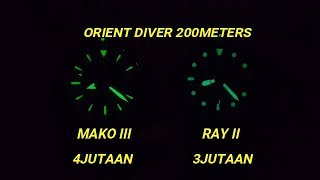 ORIENT MAKO III RAAA0002L19B VS ORIENT RAY II FAA02005D9 [upl. by Ahsam]