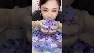 ASMR YY EATING SHAVED ICE WITH POMEGRANATE [upl. by Aicirtan]