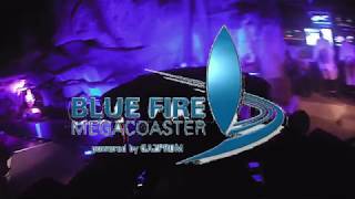 Blue Fire Europa Park Winter 2018Version Nuit Onride [upl. by Annaohj]