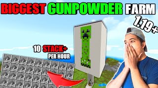 How to make Biggest Gunpowder Farm in Minecraft Bedrock  Biggest Gunpowder Farm Minecraft PE 119 [upl. by Rezal]