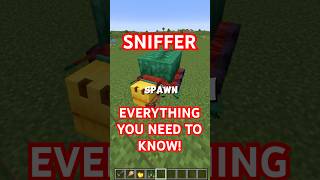 You need to know THIS about the SNIFFER in Minecraft minecraft minecraftshorts gaming [upl. by Acilegna]