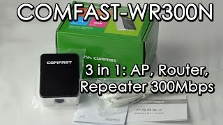 Обзор COMFAST CFWR300N  AP Router Repeater 300Mbps [upl. by Dian]