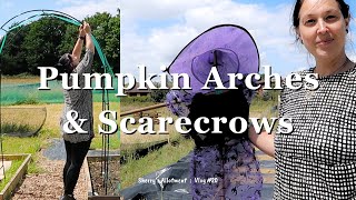 Building A Pumpkin Archway amp Making A Scarecrow Witch ⛥ UK Allotment Vlog 20 ⛥ July 2024 ⛥ [upl. by Yolande]