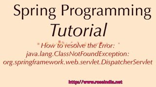 How to resolve the Error ClassNotFoundException orgspringframeworkwebservletDispatcherServlet [upl. by Kristofor20]