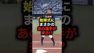 始球式にまさかのあの選手が来日 野球 始球式 野球解説 [upl. by Eniamirt]