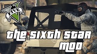 GTA V  The ★ Sixth ★ Star MOD  New Wanted System [upl. by Ayrad]