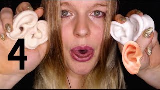 ASMR INTENSE 4 Mic Mouth Sounds Ear Digging Taps Whispering [upl. by Kristof]