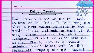 Essay on Rainy Season in English  Rainy Season essay in English  Rainy Season essay writing [upl. by Aniled]