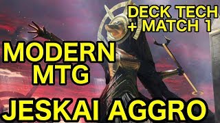 MODERN Jeskai Hazoret Aggro vs GB Elves Deck Tech  Match 1 [upl. by Laryssa542]