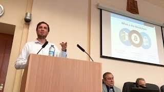 Jeremias Grenzebach Dentacoin at “Digital Economy” Conference Perm Russia [upl. by Attikin]