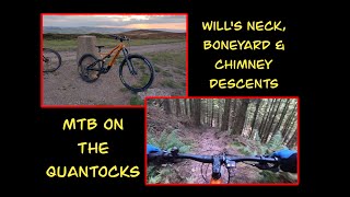 MTB Riding on the Quantocks  Wills Neck BoneYard amp The Chimney amp their locations Feb 2023 [upl. by Dnalyram630]