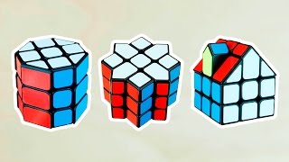 HACIENDO 3 MODS FÁCILES del CUBO DE RUBIK sólo combinando piezas [upl. by Nosniv518]