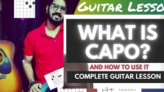 What is capo How to use capo Capo kya hai  Complete guitar lesson Musical Vibes [upl. by Filberte]