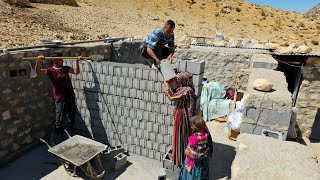 IRAN nomadic life  Nader is skilled in building walls  Nomadic lifestyle of Iran [upl. by Norina]