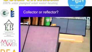 Solar heating collector becomes reflector when too hot Amazing prototype [upl. by Quint]