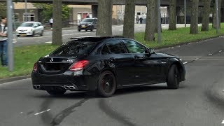 BEST OF Mercedes AMGs Leaving Carmeet 2019  EPIC Burnouts Donuts Accelerations Fails etc [upl. by Trutko]